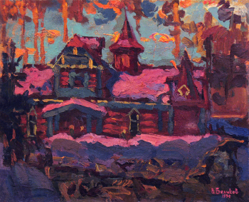 Беликов Василий Матвеевич. Весенняя сказка. Картон, масло. 40х50. 1990. Частное собрание, США.