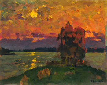 Беликов Василий Матвеевич. Осень. Картон, масло. 41х52. 1985. Собственность семьи художника.