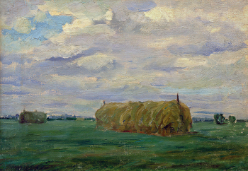 Кононов Герман Вячеславович. Холмогорские луга. Холст, масло. 30,5х44,9. 1937. Художественная культура Русского Севера.