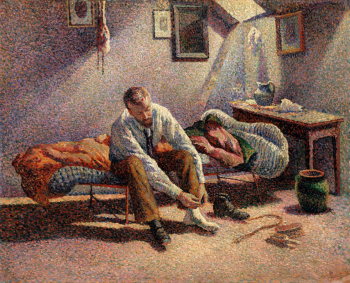 Максимильен Люс. Утро, интерьер. Холст, масло. 64,8х81. 1890. Метрополитен-музей.