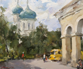 Шумилов Вячеслав Фёдорович. Вышний Волочёк. Холст, масло. 22х27. 1987. Тверская областная картинная галерея.