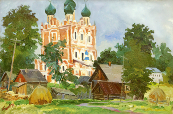 Бызов Николай Борисович. Окраина Сольвычегодска. Холст, масло. 56х84. 1989. Магаданский областной краеведческий музей.