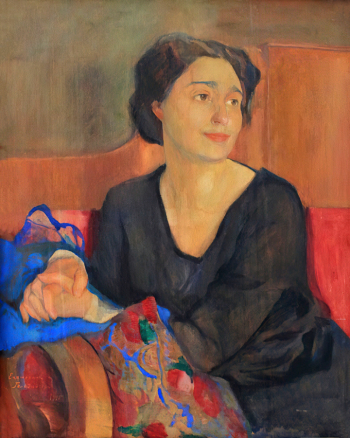 Гольдингер Екатерина Васильевна. Портрет Е.П.Домогацкой. Холст, масло. 81х64,5. 1915. Таганрогский художественный музей.