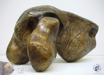 Хохловкин Пётр Викторович. Медведка. Бронза. 1999. Частное собрание.