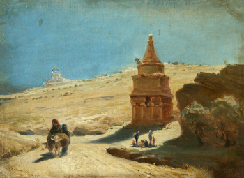Кошелев Николай Андреевич. Иерусалим. Этюд. Холст, масло. 20х27. 1891. Омский областной музей изобразительных искусств имени М.А.Врубеля.