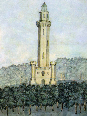 Флиз Демьян Петрович (Доминик Пьер де ля Флиз, Dominique Pierre de la Flise) (1787-1861). Башня Святослава в Мошнах. 1854. `Краткая этнография Киевской губернии` (1854).