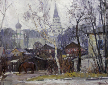 Пермиловский Владимир Анатольевич. Свято-Успенский монастырь в городе Александрове. Холст, масло. 70х90. 2008. Мытищинская галерея искусств.