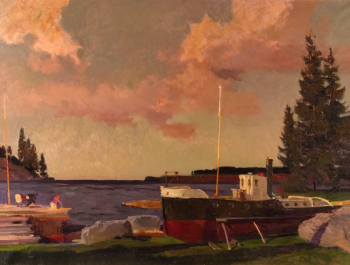 Штраних Владимир Фёдорович. Онега. Холст, масло. 100х130. 1956. Художественная культура Русского Севера.