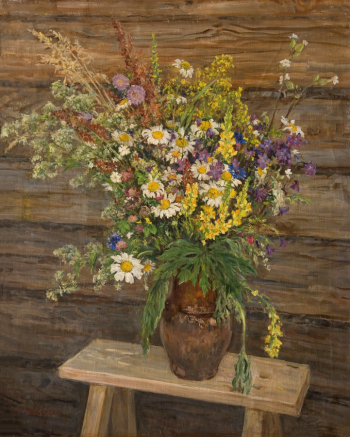 Шемякин Михаил Михайлович (1908-2003). Полевые цветы. Холст, масло. 89х72. 1964. Тамбовская областная картинная галерея.