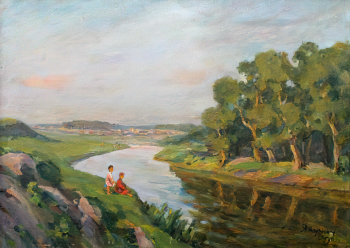 Якунин Дмитрий Никифорович. Речка Оскол. Холст, масло. 50х70. 20 век. Касимовский историко-культурный музей-заповедник.