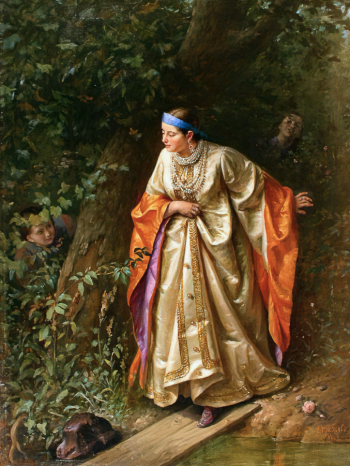 Грибков Сергей Иванович. Прятки. Холст, масло. 138х113. 1893. Вологодская областная картинная галерея.