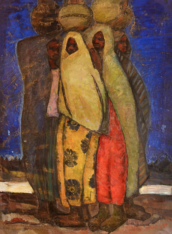 Хотемова Нонна Георгиевна. Утро Нигера. Холст, масло. 180х131. 1965. Оренбургский областной музей изобразительных искусств.
