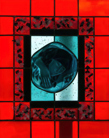 Новосёлов Александр Фёдорович. Покой. Витраж. 92х72,5. 1992. Республиканский музей изобразительных искусств (Марий Эл).