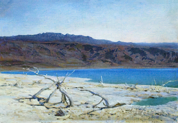 Поленов Василий Дмитриевич. Мёртвое море. Холст, масло. 30х44. 1882. Краснодарский краевой художественный музей имени Ф.А.Коваленко.