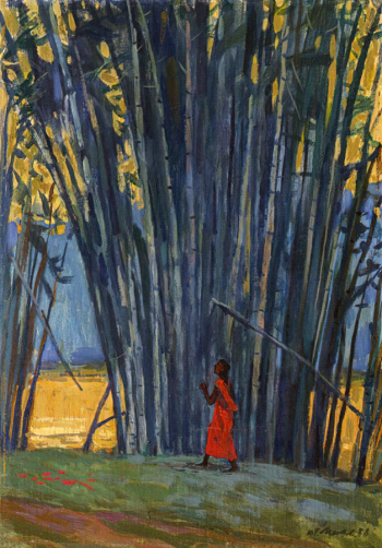 Петров Юлий Георгиевич. Бамбуковая роща. Холст, масло. 115х87. 1986. Дальневосточный художественный музей.