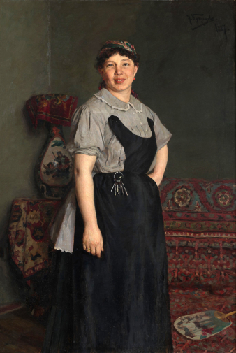Кузнецов Николай Дмитриевич. Ключница. Холст, масло. 143х96,6. 1887. Государственная Третьяковская галерея.
