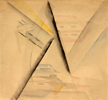 Шиман Эдуард Густавович. Город. Бумага, акварель. 38,6х35,5. 1917. Томский областной художественный музей.