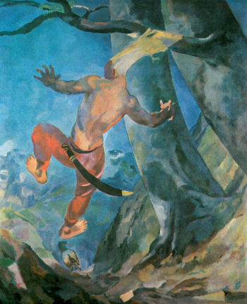 Альберт Вайсгербер. Смерть Авессалома. Холст, масло. 77х63. 1912. Саарский музей.