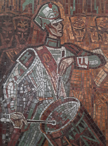 Коробкова Ирина Николаевна. Барабанщик, 1812 год. Керамика. 134х100. 1985-1988. Верейский историко-краеведческий музей.