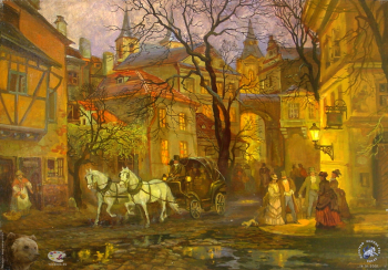 Алёшина Нонна Владимировна. Прага (старый город). Холст, масло. 60х80. 2001. Авторское собрание.