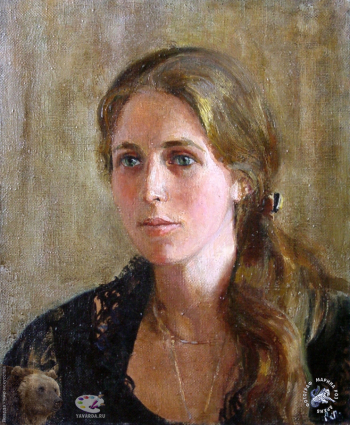 Акритас Альбина Георгиевна. Женский портрет. Холст, масло. 46х38. 1995. Авторское собрание.