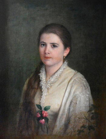 Слендзинский Викентий Александрович. Портрет Юлии Бразоль. Холст, масло. 72,5х57,5. 1881. Лебединский художественный музей.