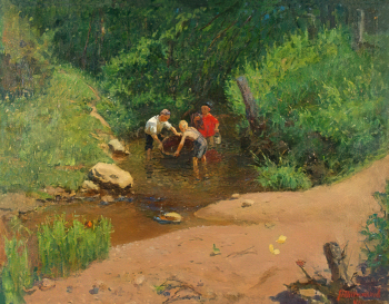 Решетников Фёдор Павлович. Рыбаки. Холст, масло. 65х83. 1946. Саратовский государственный художественный музей имени А.Н.Радищева.