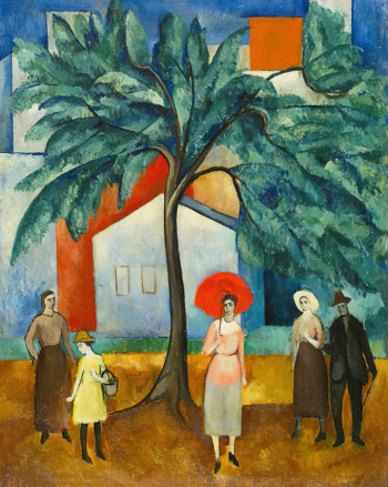 Монин Александр Александрович. В саду. Холст, масло. 1920. Государственный Ростово-Ярославский архитектурно-художественный музей-заповедник.
