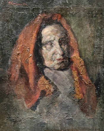 Козочкин Николай Сергеевич. Портрет матери. Холст на картоне, масло. 62х49,5. 1930. Государственный центральный музей современной истории России.