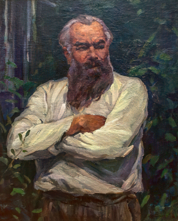 Оболенский Михаил Васильевич. Автопортрет. Холст, масло. 90,5х70. 1967. Смоленский государственный музей-заповедник.