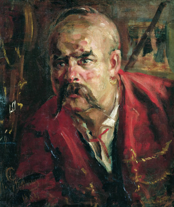 Репин Илья Ефимович. Запорожец. Холст, масло. 49х41,5. 1884. Нижнетагильский муниципальный музей изобразительных искусств.