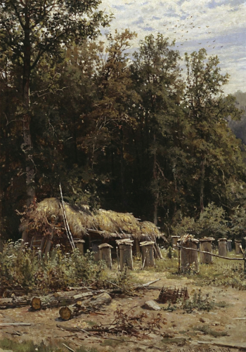 Шишкин Иван Иванович. Пасека. Холст, масло. 63х46. 1882. Государственная Третьяковская галерея.