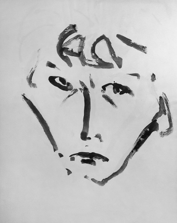 Матюх Вера Фёдоровна. Автопортрет. Бумага, акварель. 54,9х43,5. 1970-е. Центральный выставочный зал `Манеж` (Санкт-Петербург).