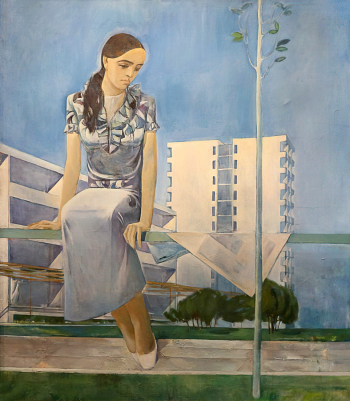 Абдуллаев Сахдулла Асадуллаевич. Выпускница. Холст, масло. 150х130. 1976. Калининградский областной музей изобразительных искусств.