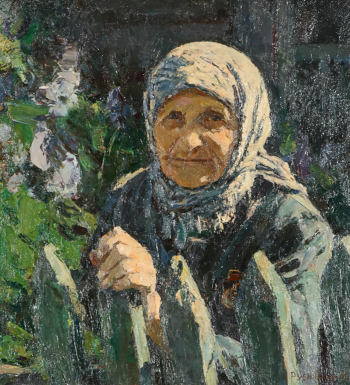 Рубинский Игорь Павлович. Ждёт сына. Картон, масло. 55,3х50,5. 1980. Калининградский областной музей изобразительных искусств.