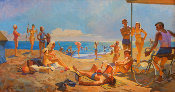 Доценко Иван Евгеньевич. Пляж. Холст, масло. 2008. Музей краеведения и истории грязелечения (Саки).