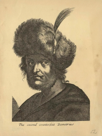 Неизвестный художник. Лжедмитрий II. Бумага, печать. 27х20. Конец 19 века. Государственный исторический музей.