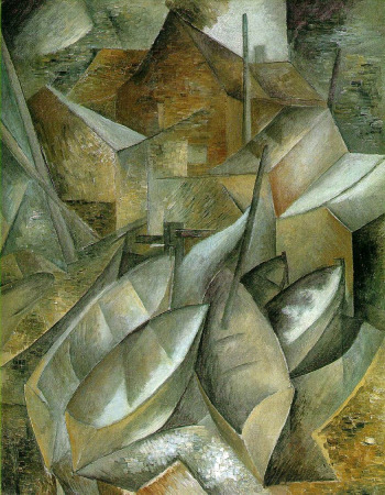 Жорж Брак. Рыбацкая лодка. Холст, масло. 92х73. 1909. Музей изящных искусств (Хьюстон).