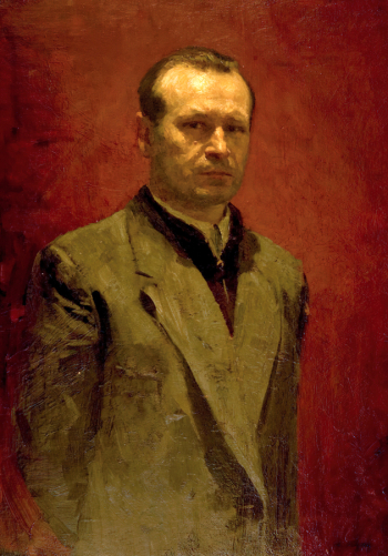 Кугач Юрий Петрович. Автопортрет. Холст, масло. 79,4х55,8. 1963. Частное собрание.