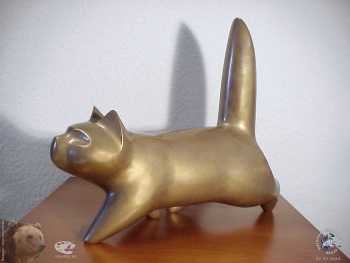 Воронин Дмитрий Борисович. Кот. Бронза. 1999. Частное собрание.