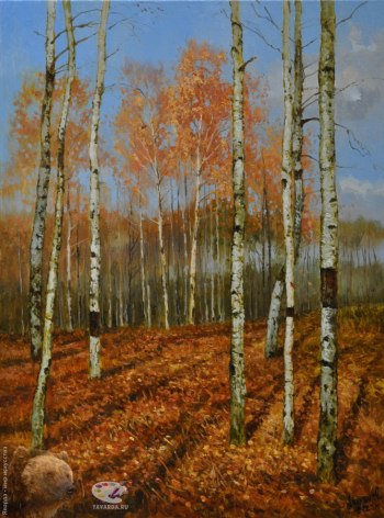 Аникин Алексей Евгеньевич. Позолоту рассыпала осень. Холст, масло. 60х45. 2023. Собрание художника.