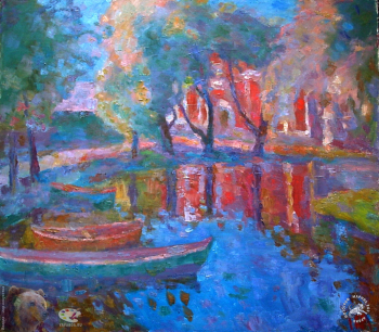 Кара-Мурза Георгий (Егор) Сергеевич. Красная церковь. Холст, масло. 70х80. 1999. Частное собрание.