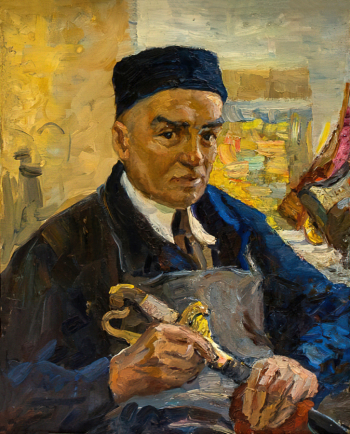 Белянинов Борис Иванович. Портрет Н.А.Стулова, реставратора ГИМ. Холст, масло. 72х56,5. 1960-е. Государственный исторический музей.