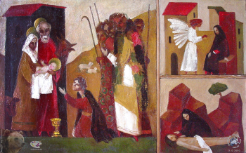 Гусева Виктория Евгеньевна. Материнство. Холст, масло. 60х93. 1992. Частное собрание.
