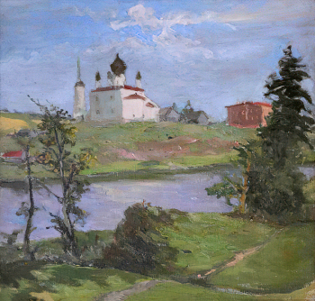 Шур Яков Михайлович. Старая Ладога. Холст, масло. 40,5х42. 1946. Музей-институт семьи Рерихов.