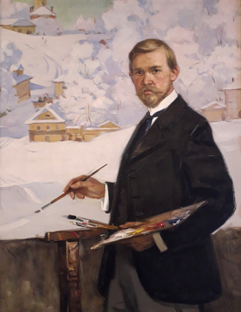 Раздрогин Игорь Александрович. Портрет Б.М.Кустодиева. Холст, масло. 118,5х87. Вторая половина 20 века. Историко-культурный центр имени Б.М.Кустодиева.