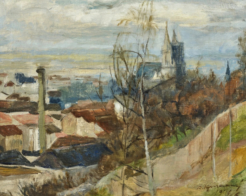 Анка Кризманич-Паулич. Вид Загреба. Холст, масло. 43х54. 1941. Частное собрание.