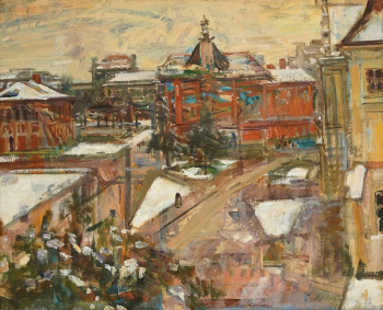 Рауль Гольдони. Зима в Загребе. Холст, масло. 64х80. 1951. Частное собрание.