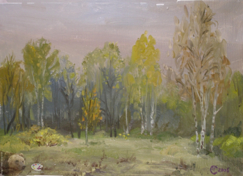 Чернышёв Сергей Георгиевич. Моросит. Холст, масло. 40х50. 2006. Собрание художника.