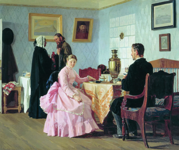 Неврев Николай Васильевич. Смотрины. Холст, масло. 89х106. 1888. Государственная Третьяковская галерея.